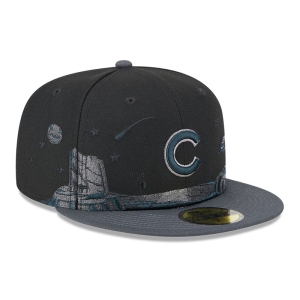 59fifty New Era Chicago Cubs Planetary Fitted Gorras Negros | LNJTX-8049
