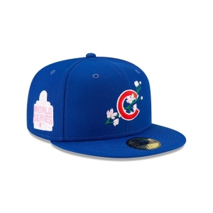 59fifty New Era Chicago Cubs Side Patch Bloom Fitted Gorras Azules | MDFZT-7109