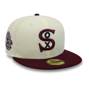59fifty New Era Chicago Sox 1917 World Series Chrome Fitted Gorras Blancos | MBZHD-7348