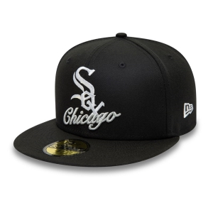 59fifty New Era Chicago Sox Dual Logo Fitted Gorras Negros | VNOXE-6821