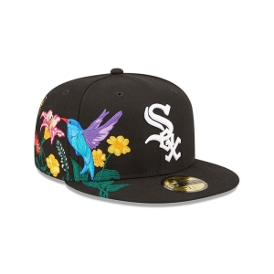 59fifty New Era Chicago Sox MLB Blooming Fitted Gorras Negros | MTZOY-9351