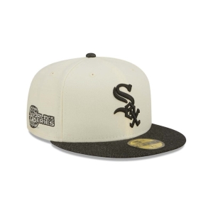 59fifty New Era Chicago Sox MLB Chrome Fitted Gorras Blancos | PUNAI-4592