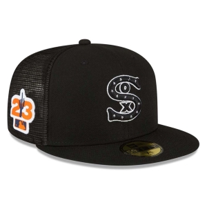 59fifty New Era Chicago Sox MLB Spring Entrenamiento Fitted Gorras Negros | CKIUJ-3728