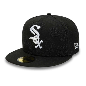 59fifty New Era Chicago Sox MLB Swirl Fitted Gorras Negros | MNVXC-6571