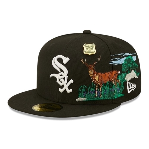 59fifty New Era Chicago Sox State Park Fitted Gorras Negros | PINEH-8256