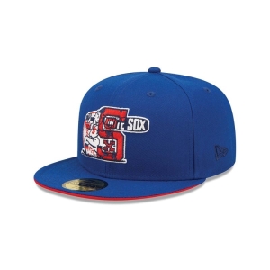 59fifty New Era Chicago Sox Team Colour Fitted Gorras Azules | JYBGN-2709