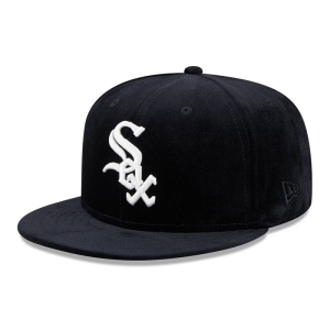59fifty New Era Chicago Sox Velvet Fitted Gorras Negros | YVDPO-0254
