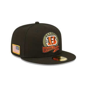 59fifty New Era Cincinnati Beagals NFL Salute To Service Fitted Gorras Negros | YQIFZ-7126