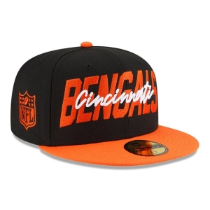 59fifty New Era Cincinnati Bengals NFL Draft Fitted Gorras Negros | MTNDF-9703
