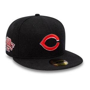 59fifty New Era Cincinnati Reds Anniversary Fitted Gorras Negros | EJWHM-3517