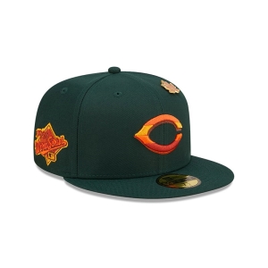 59fifty New Era Cincinnati Reds Leafy Fitted Gorras Verdes | CLNXF-7321