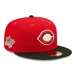 59fifty New Era Cincinnati Reds Ne Letterman Fitted Gorras Rojos | PASZL-0475