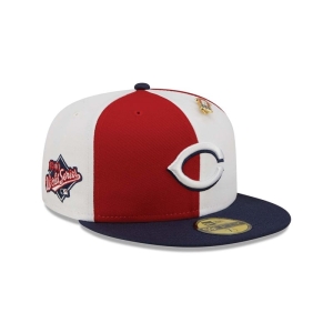 59fifty New Era Cincinnati Reds Pinwheel Americana Fitted Gorras Rojos | LHTOW-3201
