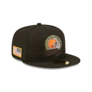 59fifty New Era Cleveland Browns NFL Salute To Service Fitted Gorras Negros | LRMHA-6037