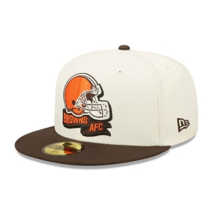 59fifty New Era Cleveland Browns NFL Sideline 2022 Fitted Gorras Blancos | MFJVO-0851