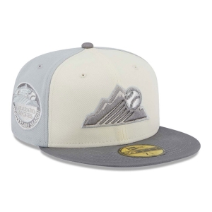 59fifty New Era Colorado Rockies Anniversary Fitted Gorras Grises | RJBLS-8970