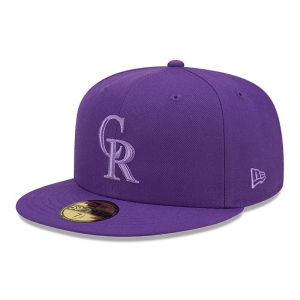 59fifty New Era Colorado Rockies Monocamo Fitted Gorras Morados | CWTXF-5728