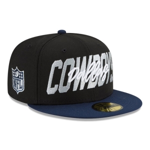 59fifty New Era Dallas Cowboys NFL Draft Fitted Gorras Negros | UMAQS-4082