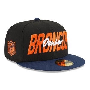 59fifty New Era Denver Broncos NFL Draft Fitted Gorras Negros | CHJTK-9687