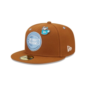 59fifty New Era Detroit Pistons Hot Cocoa Fitted Gorras Marrom | MFCQD-1259