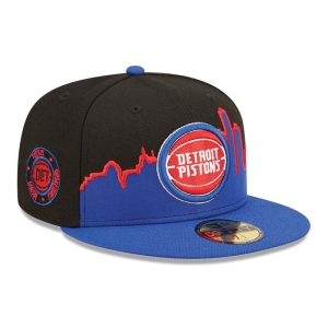 59fifty New Era Detroit Pistons NBA Tip Off 2022 Fitted Gorras Negros | LXUAD-7312