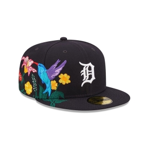 59fifty New Era Detroit Tigers MLB Blooming Fitted Gorras Azules | DZCEO-0489