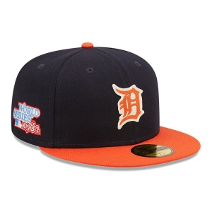 59fifty New Era Detroit Tigers Ne Letterman Fitted Gorras Azules | YKVRU-8903