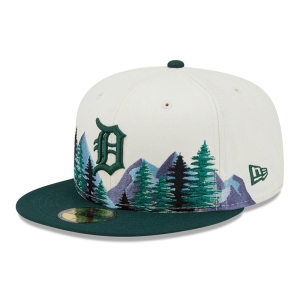 59fifty New Era Detroit Tigers Outdoor Fitted Blancos | VPXYF-2105