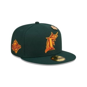 59fifty New Era Florida Marlins Leafy Fitted Gorras Verdes | VDELC-5069