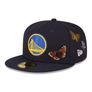 59fifty New Era Golden State Warriors Felt X NBA Fitted Gorras Azules | SJKGX-0297