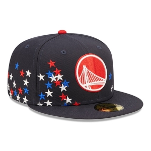 59fifty New Era Golden State Warriors NBA Americana Fitted Gorras Azules | VSKTC-0536