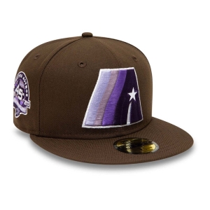 59fifty New Era Houston Astros A Star Fitted Gorras Marrom | BUZXD-2745