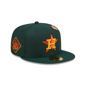 59fifty New Era Houston Astros Leafy Fitted Gorras Verdes | UQXRG-1203