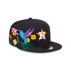 59fifty New Era Houston Astros MLB Blooming Fitted Gorras Azules | IRKQJ-0965