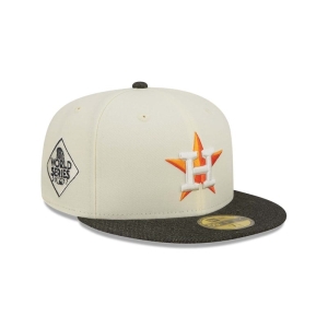 59fifty New Era Houston Astros MLB Chrome Fitted Gorras Blancos | PNTVH-4971