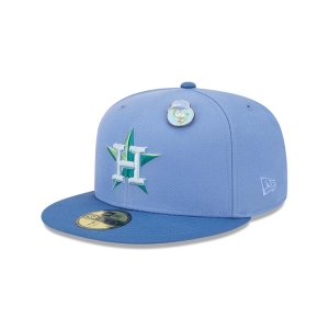 59fifty New Era Houston Astros Outer Space Fitted Gorras Azules | QYDOP-0295