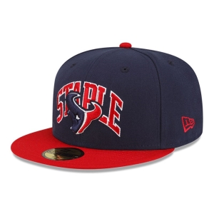 59fifty New Era Houston Texans X Staple Fitted Gorras Azules | EIXQA-3470