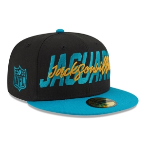 59fifty New Era Jacksonville Jaguars NFL Draft Fitted Gorras Negros | KTYXE-2863