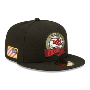 59fifty New Era Kansas City Chiefs NFL Salute To Service Fitted Gorras Negros | WHEVJ-9460