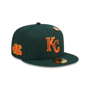 59fifty New Era Kansas City Royals Leafy Fitted Gorras Verdes | WYDGE-5821