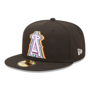 59fifty New Era La Angels MLB Prismatic Fitted Gorras Negros | NOFJI-7025