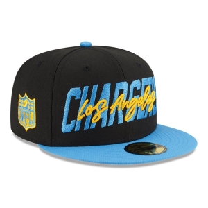 59fifty New Era La Chargers NFL Draft Fitted Gorras Negros | IXCMK-3687