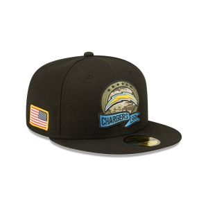 59fifty New Era La Chargers NFL Salute To Service Fitted Gorras Negros | ODJRE-8594