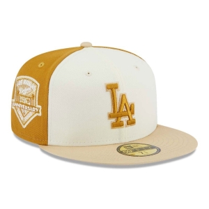 59fifty New Era La Dodgers Anniversary Fitted Gorras Marrom | NDTYW-3806