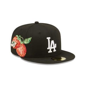 59fifty New Era La Dodgers Fruit Fitted Gorras Negros | BGATO-7908