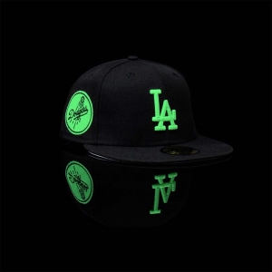 59fifty New Era La Dodgers Glow In The Fitted Gorras Negros | OHEBN-0465