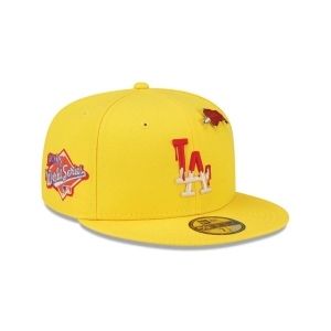 59fifty New Era La Dodgers Icy Pop Fitted Gorras Amarillos | SQKXW-0974