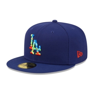 59fifty New Era La Dodgers Infrared Fitted Gorras Azules | DAVOS-3046