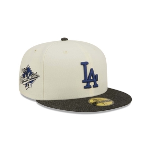 59fifty New Era La Dodgers MLB Chrome Fitted Gorras Blancos | JMFEI-5076