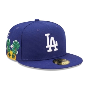 59fifty New Era La Dodgers MLB Cloud Fitted Gorras Azules | TLWXA-6435